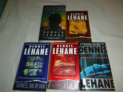 Lot of 5 Paperback Books by Dennis Lehane - Shutter Island - Live by Night