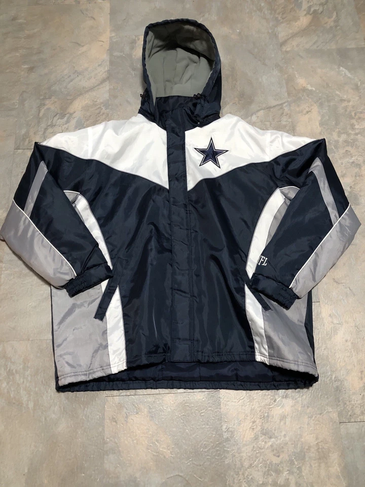 Chaqueta De Colección Años 90 Dallas Cowboys NFL G-III Azul Blanco Parka Cosida Logo 2XL Foto 2 de 4