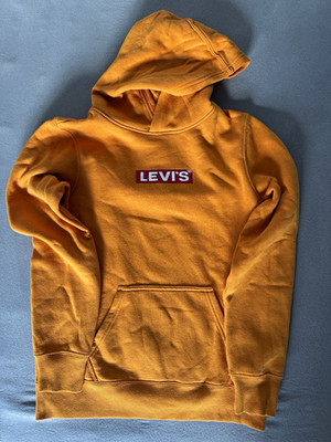 Levi's Jungen Hoodie Orange Jersey mit Logo & Kapuze Langarm Größe 164