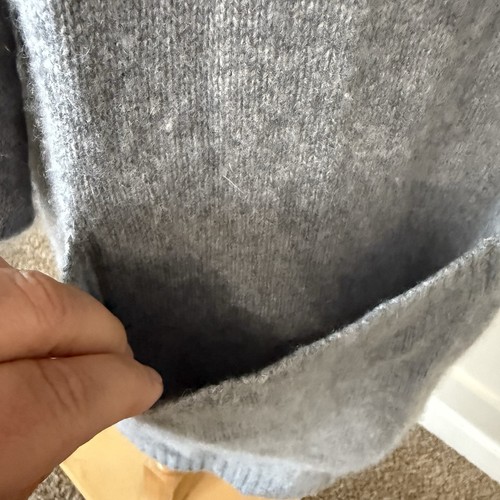 Halogen 100% Kaschmir Strickjacke vorne offen Damen Einheitsgröße grau 1/2 Arm - Bild 6 von 10