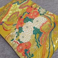Japanischer Kimono 1720 Retro Obi Gürtel Nagoya Fächer Vier Jahreszeiten...