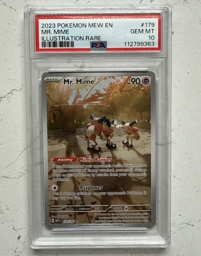 Mr Mime 179/165 Pokémon Scarlet & Violet 151 Illustration Rare PSA 10 GEM MINT