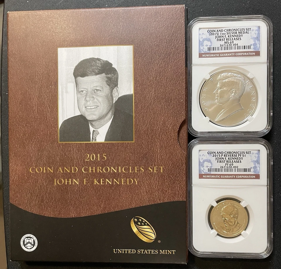 2015 P John F Kennedy Coin and Chronicles Set NGC MS69 & PF69 First Strike - Image 4 of 4
