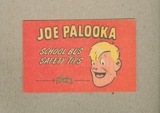 Joe Palooka School Bus Safety Tips 1950 NM- 9.2