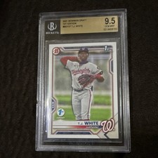Bowman 2021 Draft 1st Edition #BD-157 T.J. White BGS 9.5 Nationals