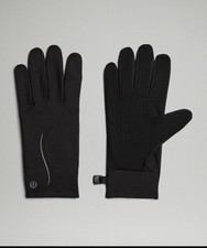 NWT Lululemon Fast  Free Fleece Run Gloves For Women. Large. Black