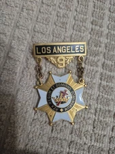 ANTIQUE LOS ANGELES 9 MASONIC REX REGUM ET DOMINUM DOMINORUM MEDAL