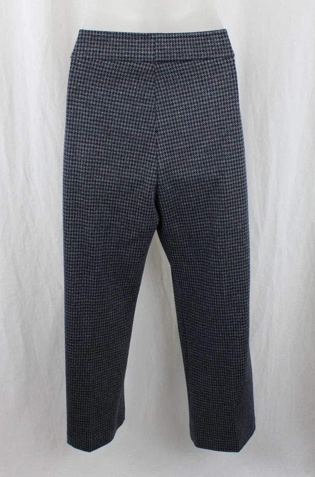 Pantalones Leo Avenue Montaigne Para Mujer Azul Marino Gris Estampado Cintura Elástica Talla 10 Foto 2 de 4