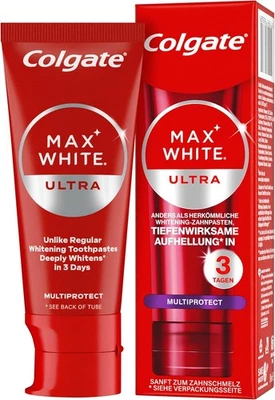 Colgate Zahnpasta Max White Ultra Multi Protect 50ml - Zahncreme für weißere