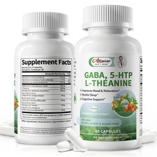 GABA 750mg Capsules, Gamma Aminobutyric Acid for Stress Relief  Sleep 60pcs