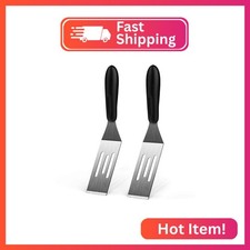 Small Spatula 2 PCS, Metal Spatulas for Kitchen Use, Stainless Steel Mini Servin