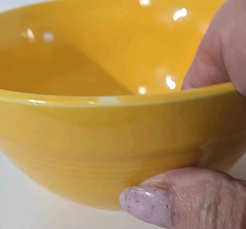 2 Vintage Homer Laughlin Harlequin Yellow 36s Bowl + 1 Green Teacup HLC-Unused - Picture 7 of 7