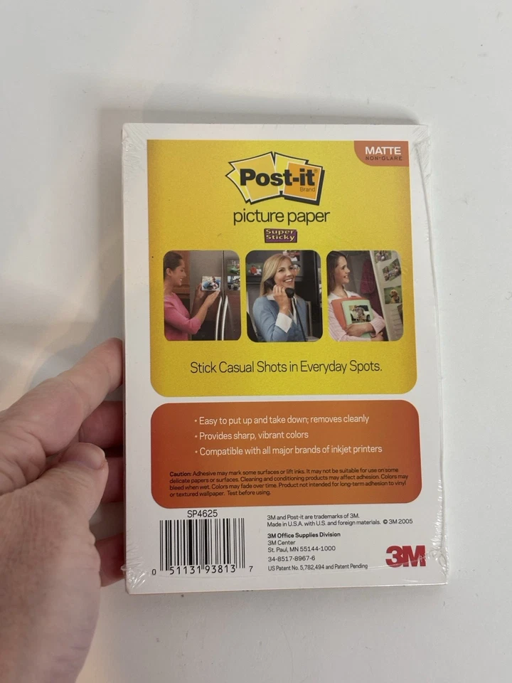 Matte Post-It Picture Paper 4" x 6" - 25 Sheets - Print, Peel, and Stick - Image 3 of 4