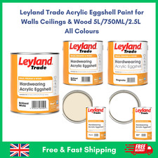 Leyland Trade Acrylic Eggshell Paint For Walls Ceilings  Wood 5L  750ML 2.5L