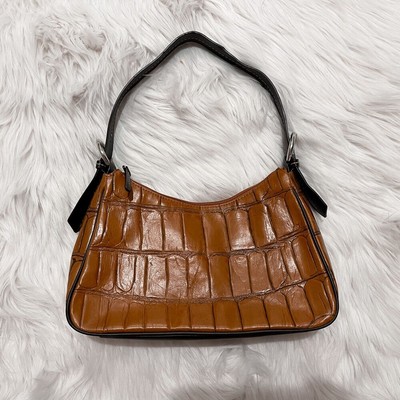 Coldwater Creek faux leather crocodile print hobo bag EUC | eBay display picture 1