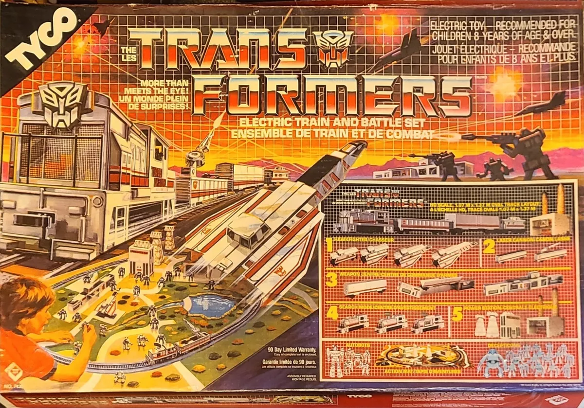 Tyco Transformers G1 Electric Train Battle Set HO Scale 1985 Box