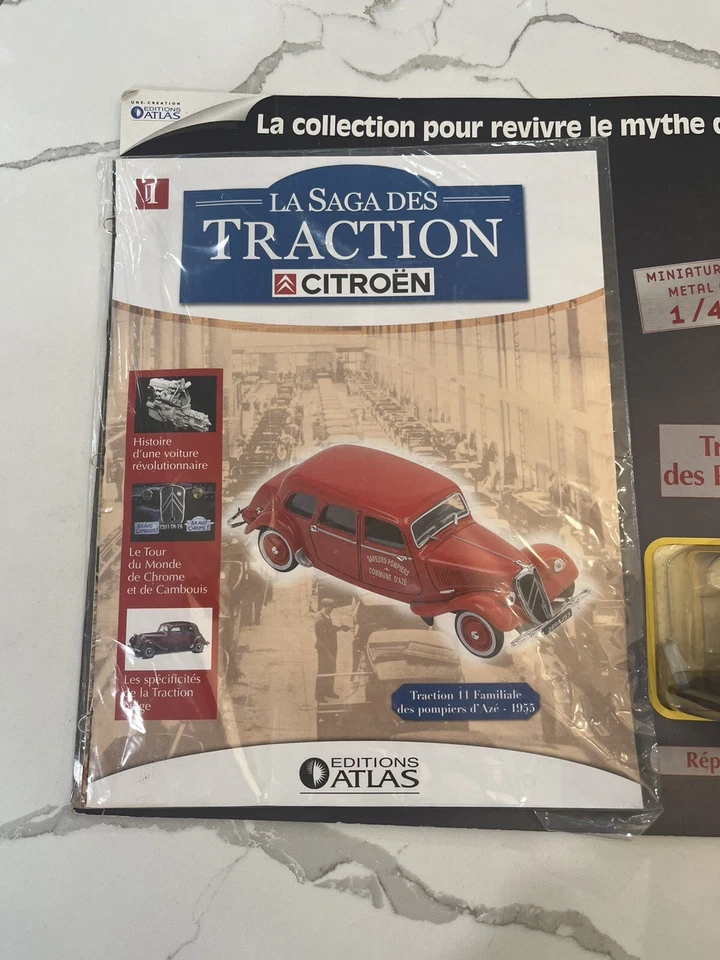 1:43 Diecast 1955 Citroen Traction 11 Fire Truck Original Store Display - Image 4 of 4