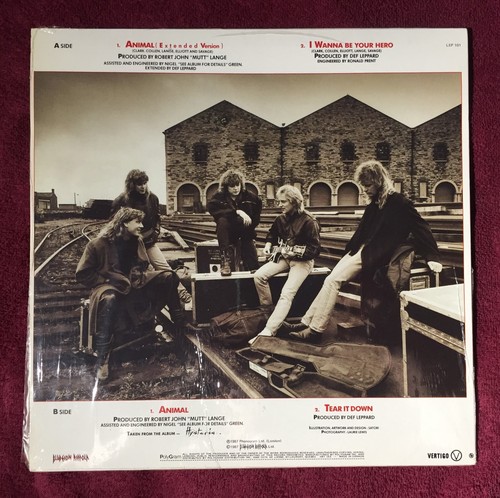 HTF MINT Def Leppard - Animal 12" Extended Play 4 tracce EP Shrink con Hype LEP 101 - Foto 2 di 15