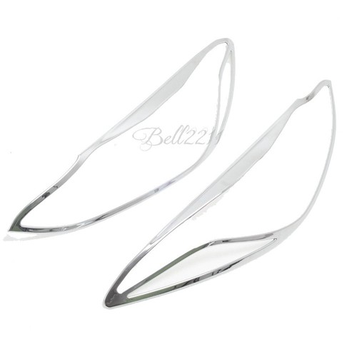 Para Mazda 3 2013-2016 M3 ABS Cromado Cabeza Frontal Lámpara Cubierta Borde - Imagen 2 de 8