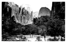 RPPC Temple of Sinawava Zion National Park Southwest Utah Postcard