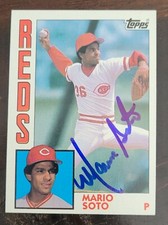 MARIO SOTO Signed 1984 Topps #160 Cincinnati Reds Card Autograph