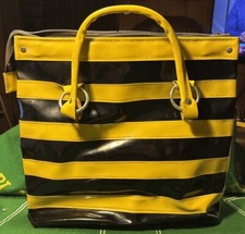 Vintage Vinyl Bag Purse Zipper Beach Bag 14 X 14