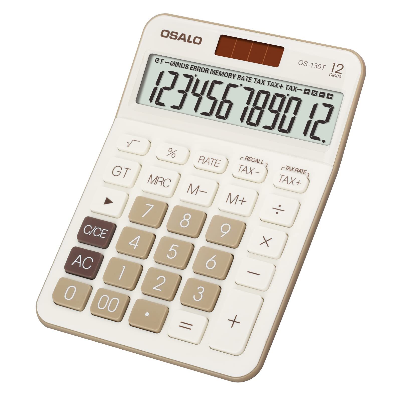 Desktop Calculator Large LCD Display 12 Digit Number Big Button Tax Financial...-image