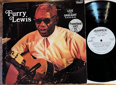 Furry Lewis   Live At The Gaslight 1971 blues LP vinyl WHITE LABEL PROMO Ampex