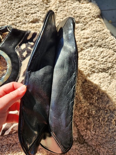 Ann Taylor leather calf hair Zebra Print vintage purse/handbag Nwt - Picture 8 of 8