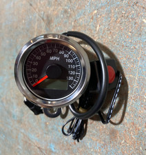 Universal 1.875 Blackchrome Programmable Mini Electronic Speedometer