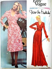 Vogue V2000 Iconic Diane Von Furstenberg Wrap Dress DVF Pattern 2000 Sz 6~24 New