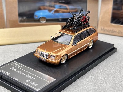 Mortal 1/64 Mercedes-Benz E-Class E300 S124 Wagon Gold2 Diecast Car Model Toy
