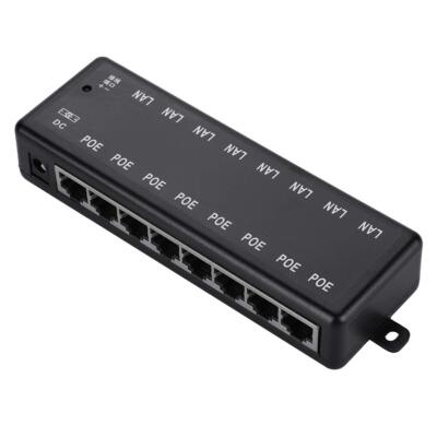 8 Port PoE Injector All in One DC12V-48V 8 Interfaces Passive Adapter Power O...