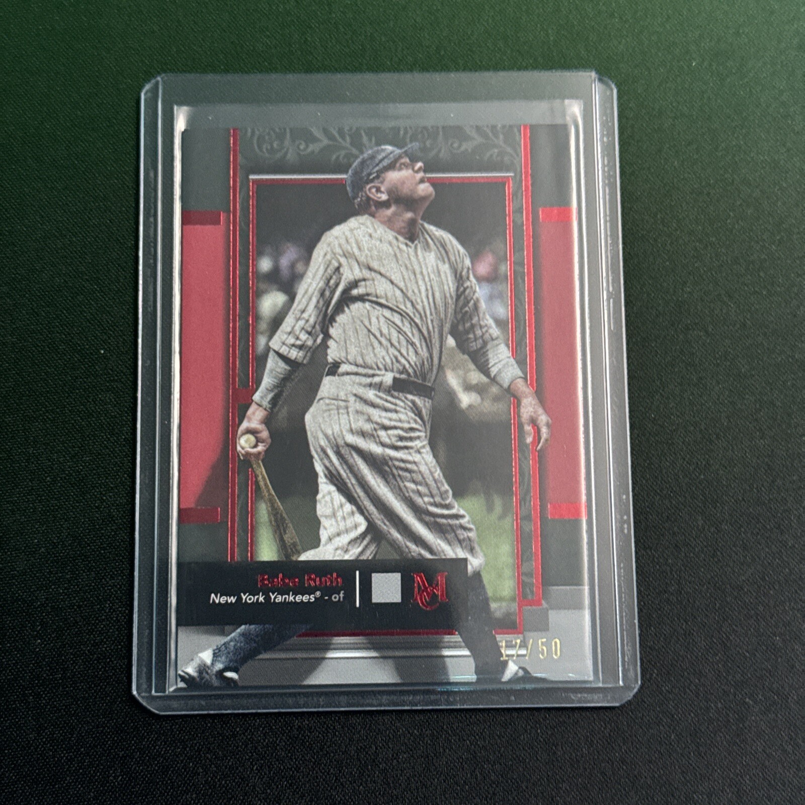 2024 Topps Museum Collection /50 RUBY Parallel SP BABE RUTH NY Yankees RARE!!!