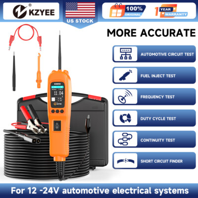 12V 24V Auto Power Circuit Probe AC/DC Circuit Tester Fuel Injector Voltage Test