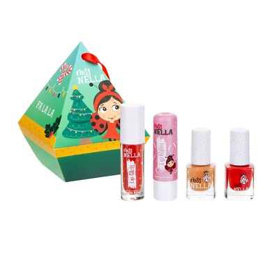 Miss Nella Candy Cane Festive Diamond Politur, Lippenbalsam & Gloss Weihnachtsgeschenk