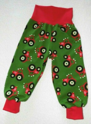 Pumphose   Mitwachshose   Hose    Tannengrün - Rot    Traktoren   handmade  