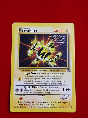ELECTABUZZ #125 RARE PROMO BLACK STAR THE FIRST MOVIE 1999 POKEMON CARD  PC-56 | eBay