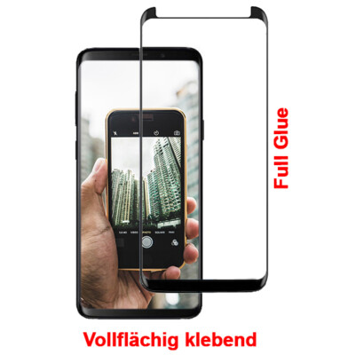 2x9D Schutzglas Samsung Note S8 S9 Plus Curved Panzerfolie Schutzfolie Full Glue