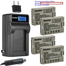 Kastar BP-110 Fully Decoded Battery LCD AC Charger for Canon VIXIA HF R20 Red