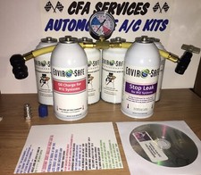 6 Can Refrigerant Recharge Ac Kit Oil-stop Leak 1995-older R12 System Compatible