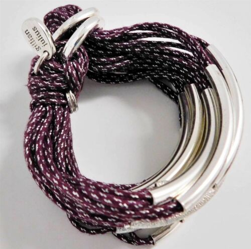 Gillian Julius Purple Silver Tote Multi Strand Tube Bracelet - Picture 2 of 4