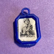 Vintage Cracker Jack Gumball Prize Mini Picture Frame Davy Crockett