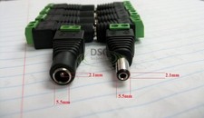 5 PAIRS - Male  Female DC Power Jack Adapter Connector Plug For CCTV Camera