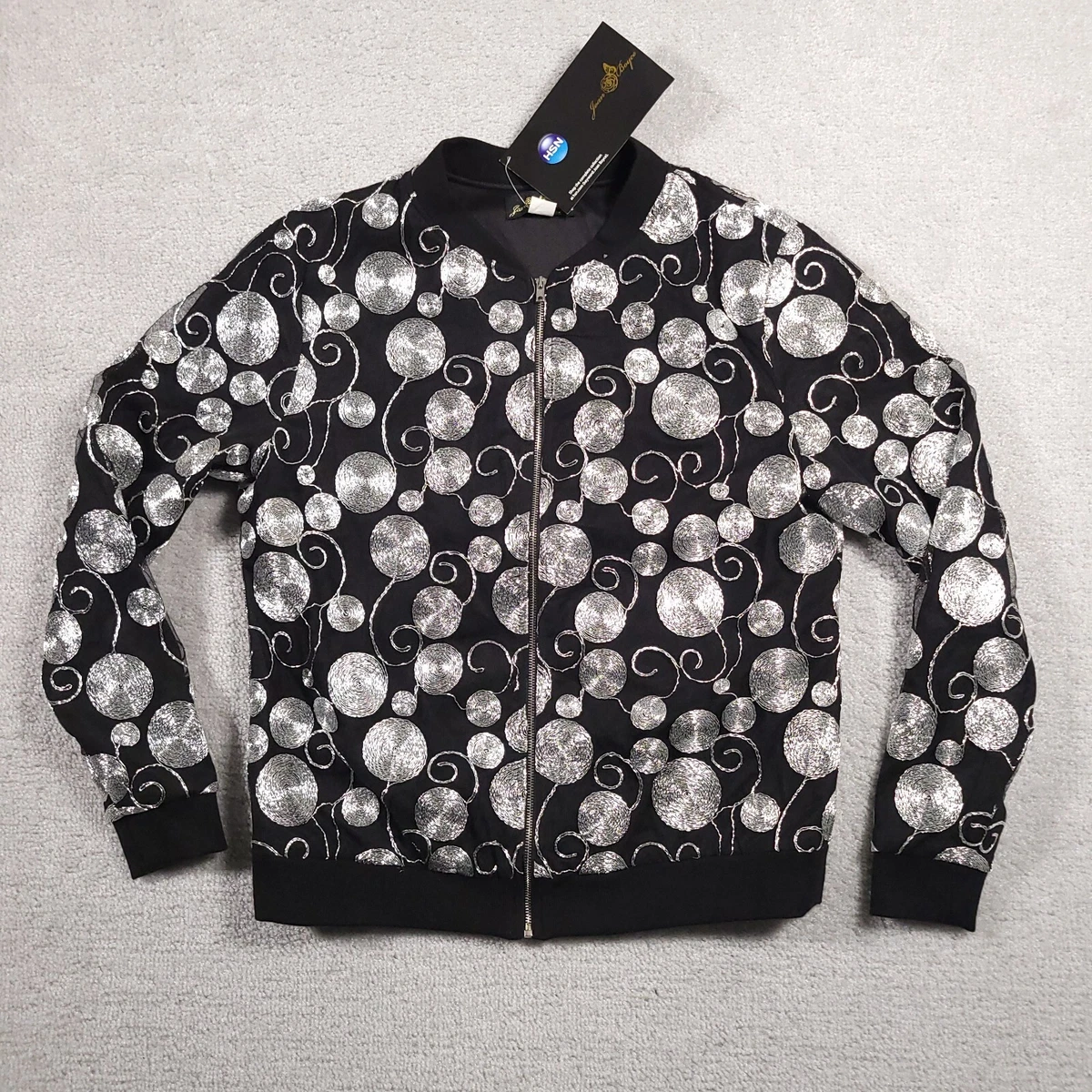 Black and gold top bomber jacket womens