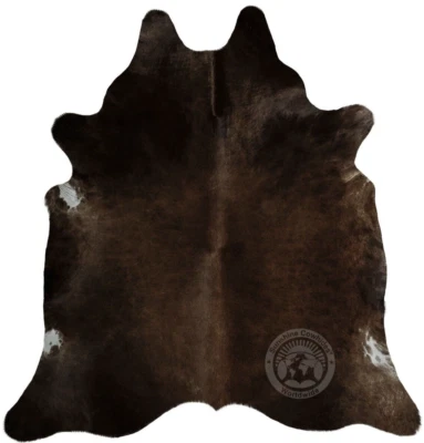 LUXURY COWHIDES Real Cowhide Rug Chocolate - Size 6 x 6-7'