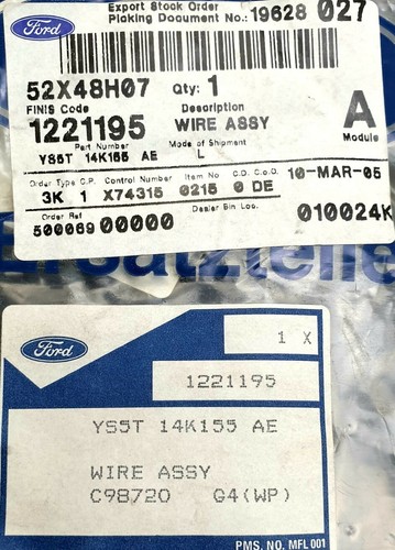 Original Ford YS5T14K155AE Pipe Electric 1221195 Ford Ka (RB_) By 96-08 - Picture 2 of 5
