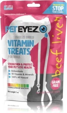 PetEyez-Dog Tear Stain Remover Eye Vitamins  for Dogs Treats-Beef Flavor -35 CT.