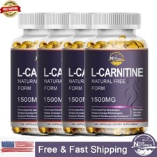 4 x 120Caps ACETYL L-CARNITINE 1500mg Nervous System Health Antioxidant CAPSULES