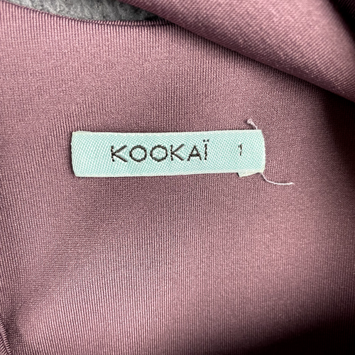 Kookai Dress Cut out Bodycon Size 1 Purple Knee Length Soft Stretch Low Back - Picture 3 of 13